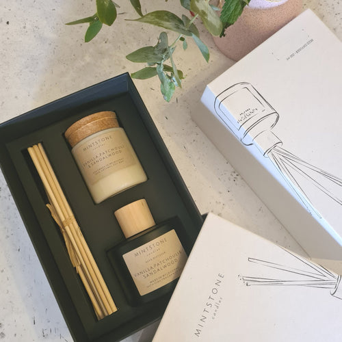 Reed Diffuser & Small Soy Candle Set
